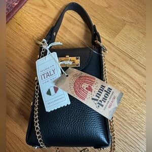 Black Leather Crossbody Bag